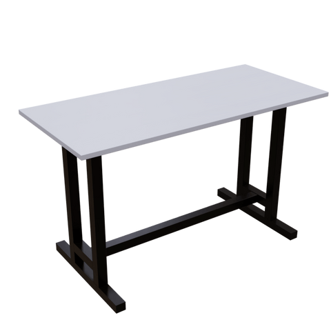 Clover Study Table in White Color by Riyan Luxiwood