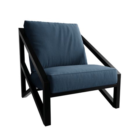 Cult Single Outdoor Sofa Chair in Havana Color with Metal & Fabric touch by Riyan Luxiwood