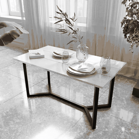 Cosmo 4 Seater Dining Table in Solid Wood for Home & Restaurant by Riyan Luxiwood