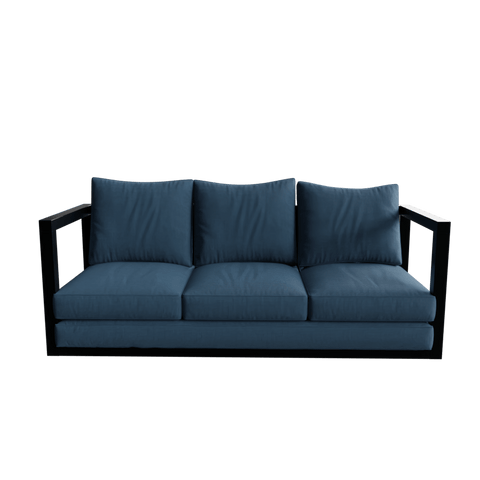 Diana 3 Seater Outdoor Sofa in Havana Color with Metal & Fabric touch by Riyan Luxiwood