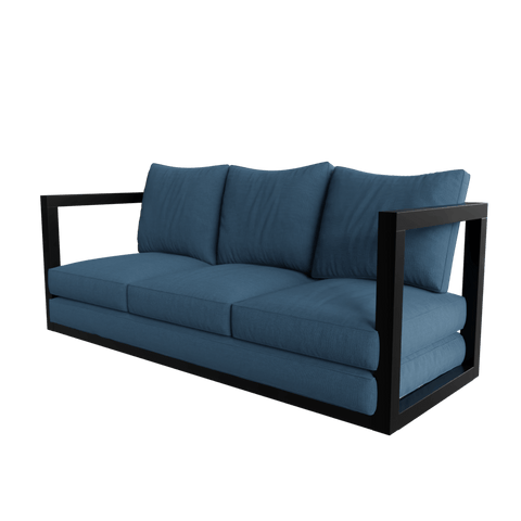Diana 3 Seater Outdoor Sofa in Havana Color with Metal & Fabric touch by Riyan Luxiwood