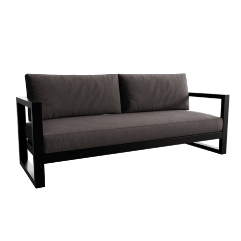 Donald 3 Seater Outdoor Sofa in Geneva Color with Metal & Fabric touch by Riyan Luxiwood