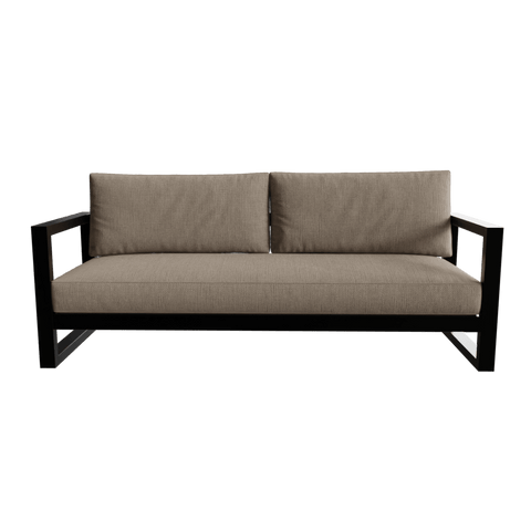 Donald 3 Seater Outdoor Sofa in Geneva Light Color with Metal & Fabric touch by Riyan Luxiwood