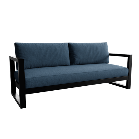 Donald 3 Seater Outdoor Sofa in Havana Color with Metal & Fabric touch by Riyan Luxiwood