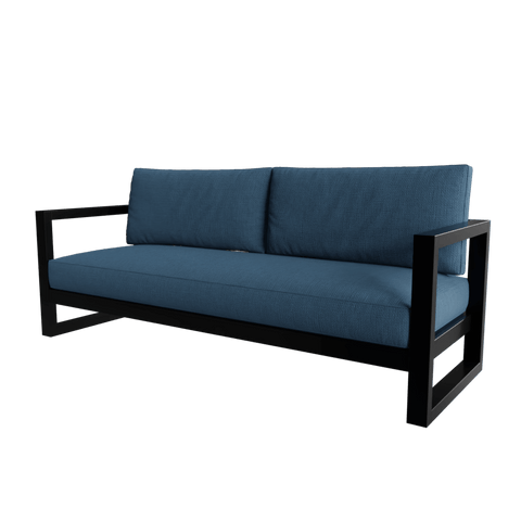 Donald 3 Seater Outdoor Sofa in Havana Color with Metal & Fabric touch by Riyan Luxiwood