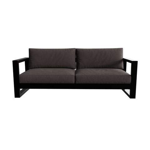 Elton 3 Seater Outdoor Sofa in Geneva Color with Metal & Fabric touch by Riyan Luxiwood