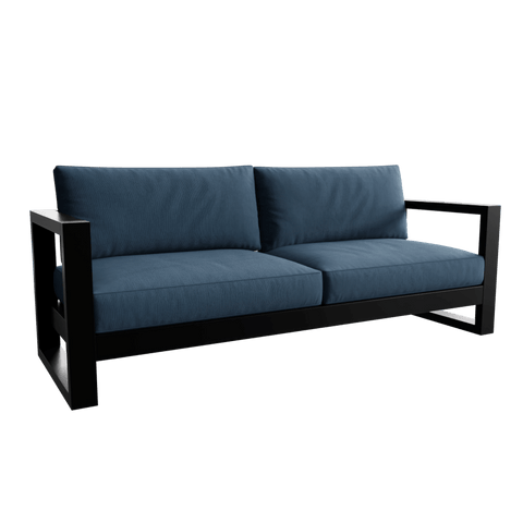 Elton 3 Seater Outdoor Sofa in Havana Color with Metal & Fabric touch by Riyan Luxiwood