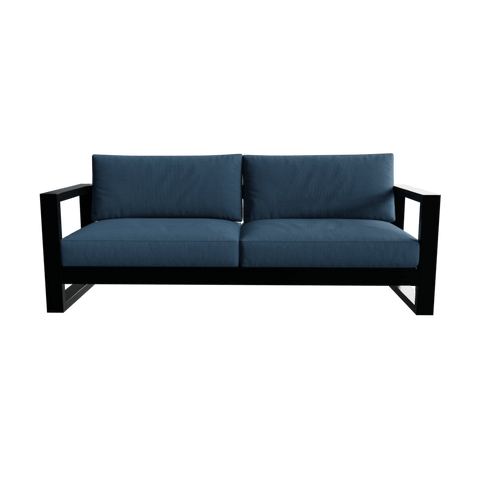Elton 3 Seater Outdoor Sofa in Havana Color with Metal & Fabric touch by Riyan Luxiwood