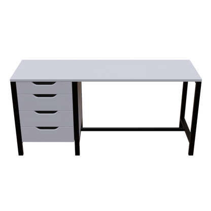 Gayle Study Table with Drawers in White Colour by Riyan Luxiwood