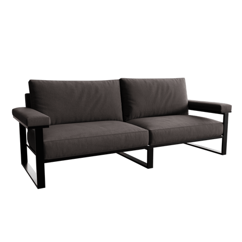 Haden 3 Seater Outdoor Sofa in Geneva Color with Metal & Fabric Touch by Riyan Luxiwood