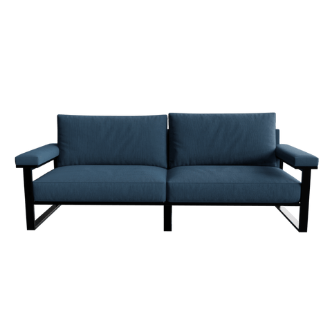 Haden 3 Seater Outdoor Sofa in Havana Color with Metal & Fabric touch by Riyan Luxiwood