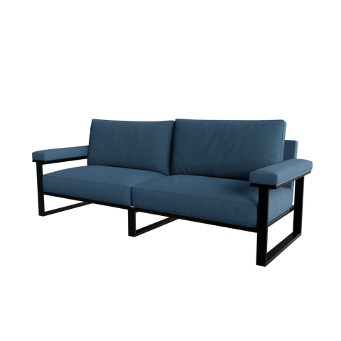 Haden 3 Seater Outdoor Sofa in Havana Color with Metal & Fabric touch by Riyan Luxiwood