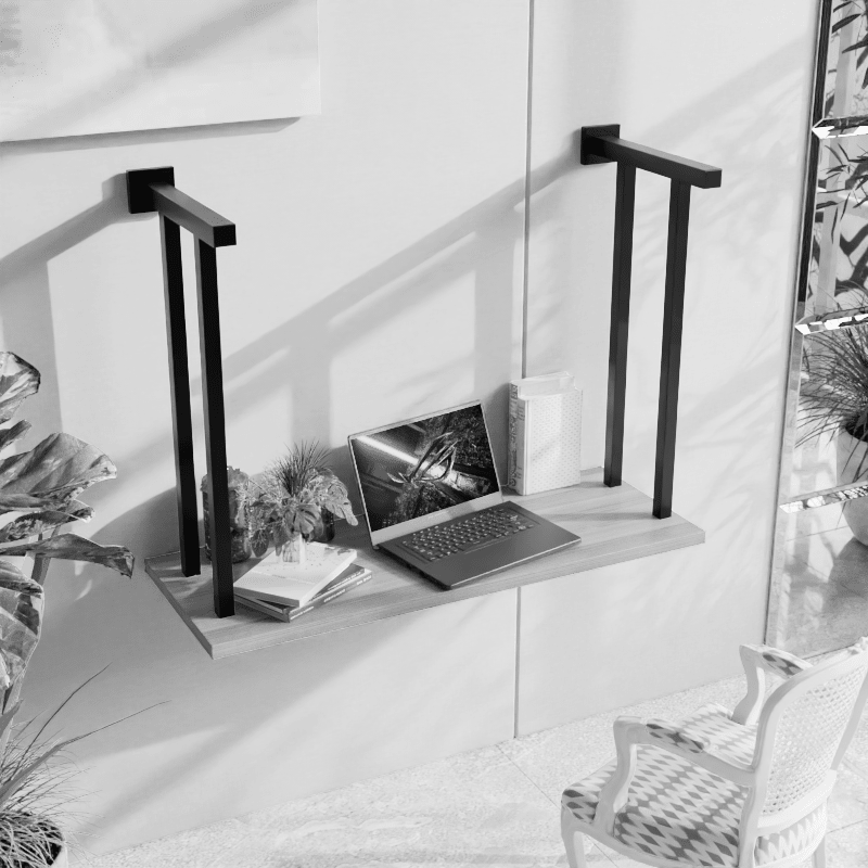 Holly Wall Mounted Desk in White Color by Riyan Luxiwood