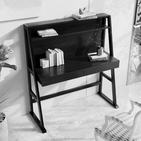 Koster Study Table with Storage in Brown Color by Riyan Luxiwood