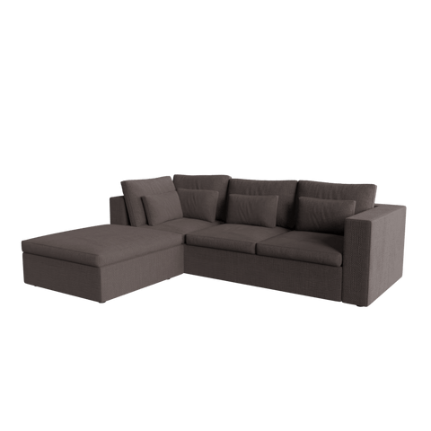 L Shape King 3 Seater Sofa with Chaise Longue in Geneva Color by Riyan Luxiwood