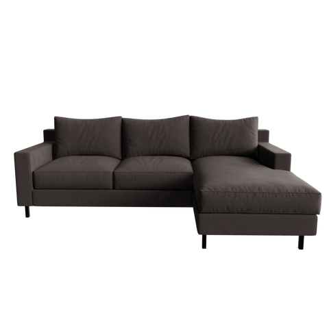 Linen 3 Seater Sofa with Chaise Longue in Geneva Color by Riyan Luxiwood