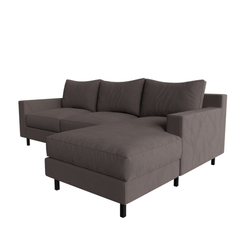 Linen 3 Seater Sofa with Chaise Longue in Geneva Color by Riyan Luxiwood