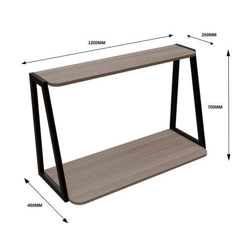 Lucida Wall Mounted Desk in Brown Color by Riyan Luxiwood
