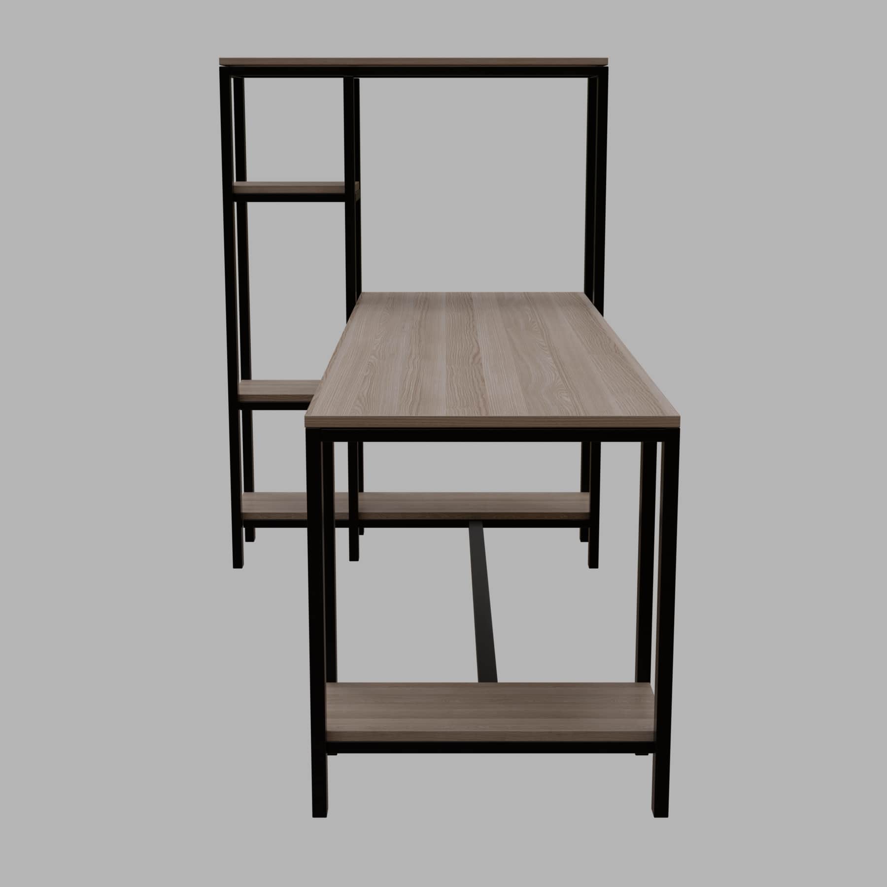 Mallium Study Table with Storage Design in Wenge Finish