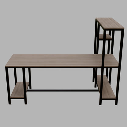 Mallium Study Table with Storage Design in Wenge Finish