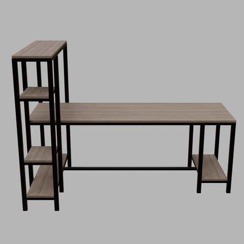 Mallium Study Table with Storage Design in Wenge Finish