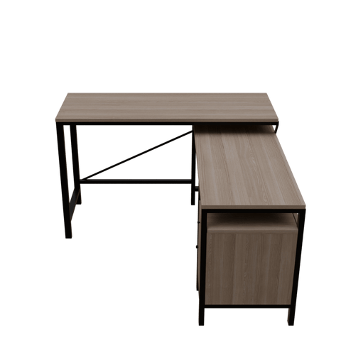 Maru l shaped Executive Desk with storage Design in wenge finish