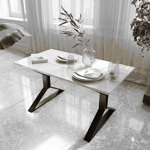 Nest 4 Seater Dining Table in Solid Wood for Home & Restaurant by Riyan Luxiwood
