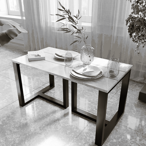Opel 4 Seater Dining Table in Solid Wood for Home & Restaurant by Riyan Luxiwood