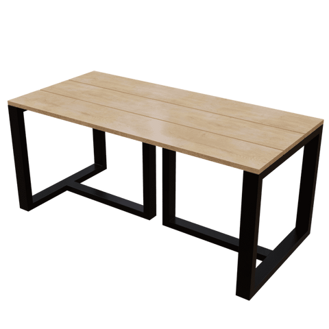 Opel 6 Seater Dining Table in Solid Wood for Home & Restaurant by Riyan Luxiwood