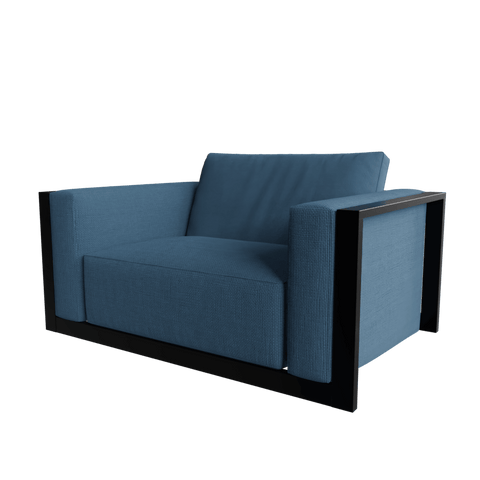 Oslo Single Outdoor Sofa Chair in Havana Color with Metal & Fabric touch by Riyan Luxiwood