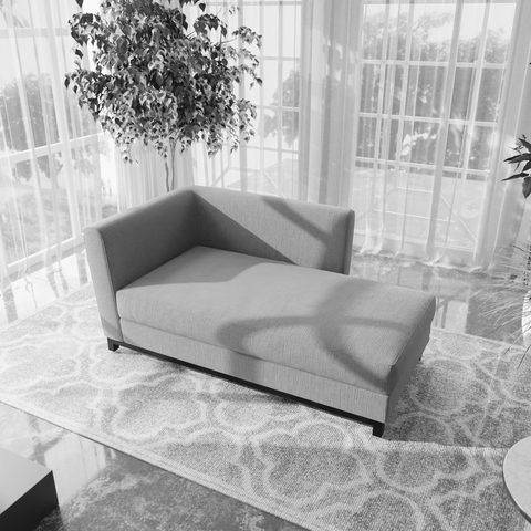 Prada 2 Seater Chaise Lounge in Geneva Light Color by Riyan Luxiwood