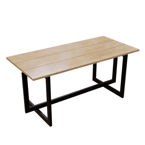 Quantum 6 Seater Dining Table in Solid Wood for Home & Restaurant by Riyan Luxiwood