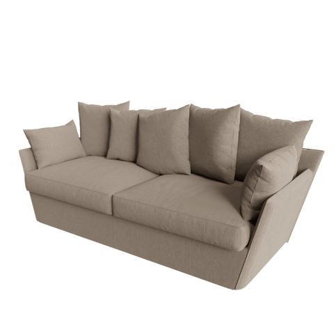 Queen 3 Seater Sofa in Geneva Light Color by Riyan Luxiwood
