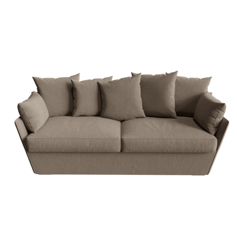 Queen 3 Seater Sofa in Geneva Light Color by Riyan Luxiwood