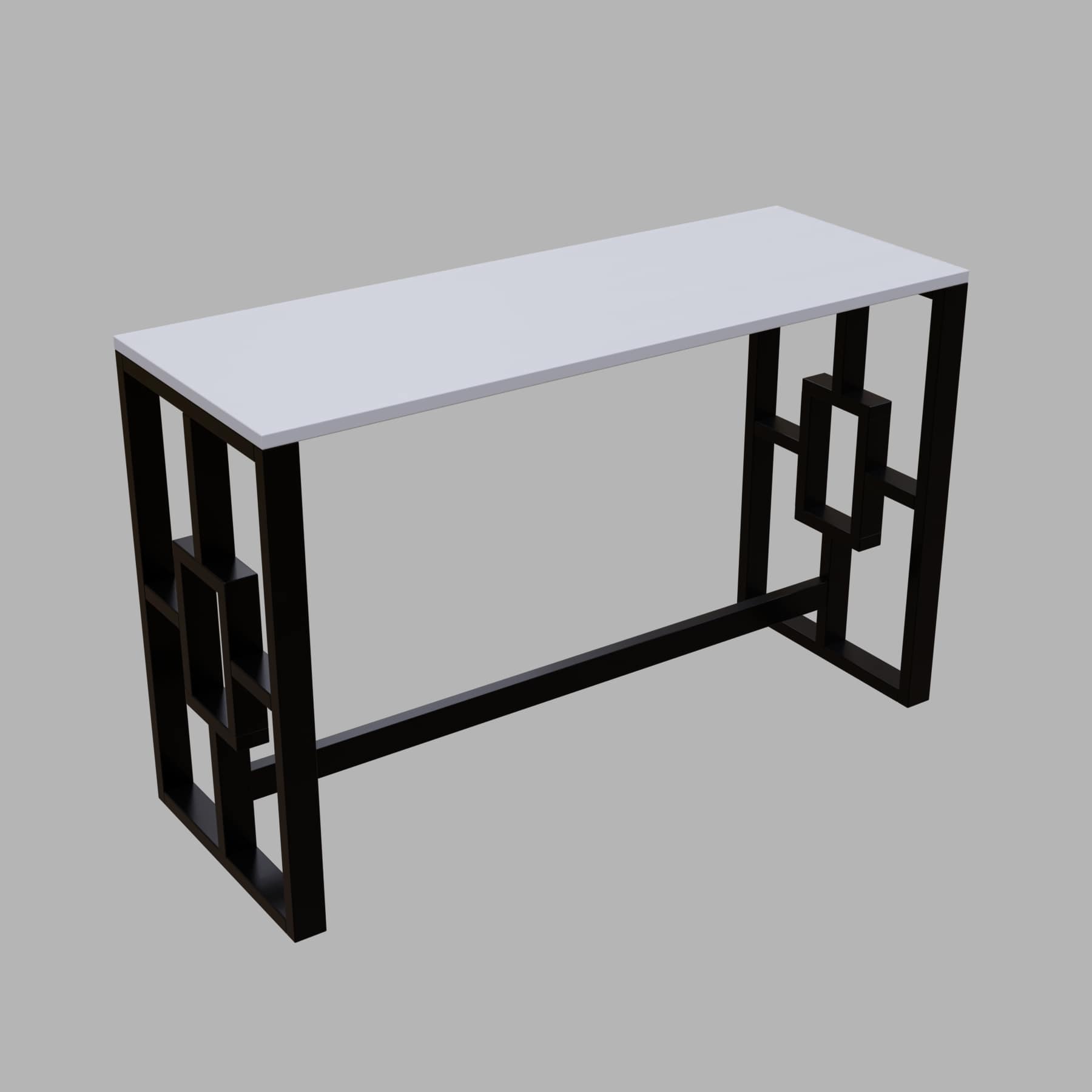 Segur Computer Table in White Color by Riyan Luxiwood