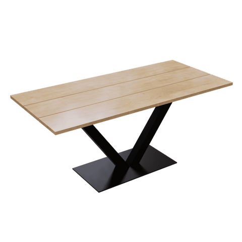 Volcano 6 Seater Dining Table in Solid Wood for Home & Restaurant by Riyan Luxiwood
