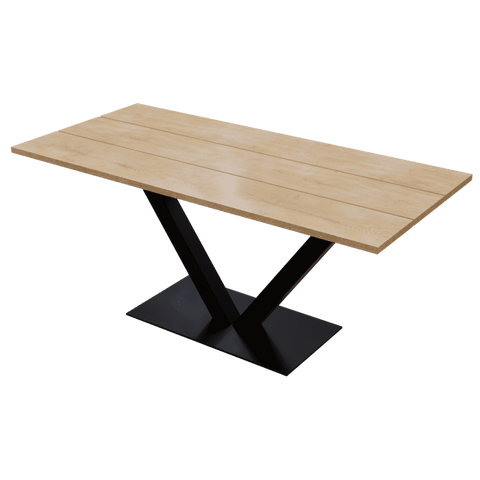 Volcano 6 Seater Dining Table in Solid Wood for Home & Restaurant by Riyan Luxiwood