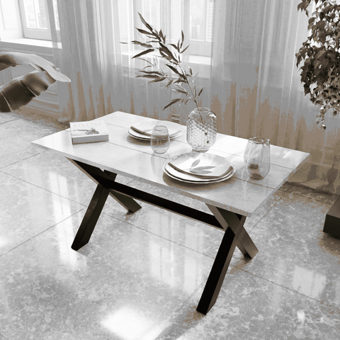 Ninja 4 Seater Dining Table in Solid Wood for Home & Restaurant by Riyan Luxiwood
